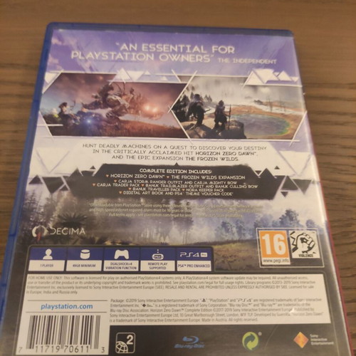 Horizon Zero Dawn Complete Edition PS4 used, very good condition