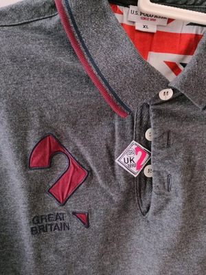 Ανδρική μπλούζα U.S. Polo Assn. γκρι σαν καινούργια, μέγεθος XL