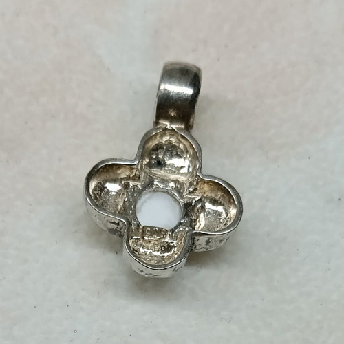 Silver 925 vintage cross with moonstone