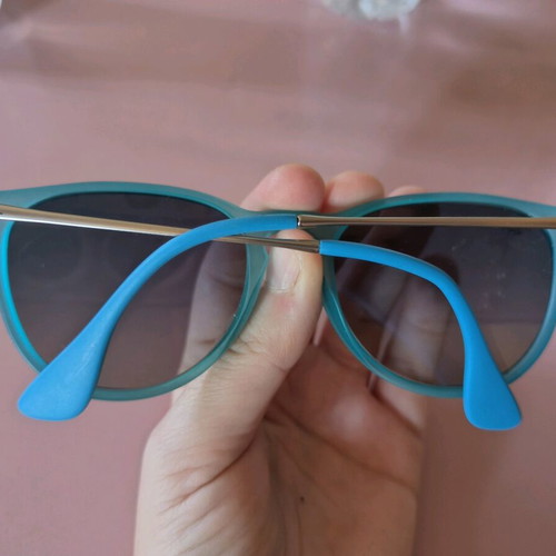 Ray-Ban Erika sunglasses new with blue matte frame and grey gradient lenses