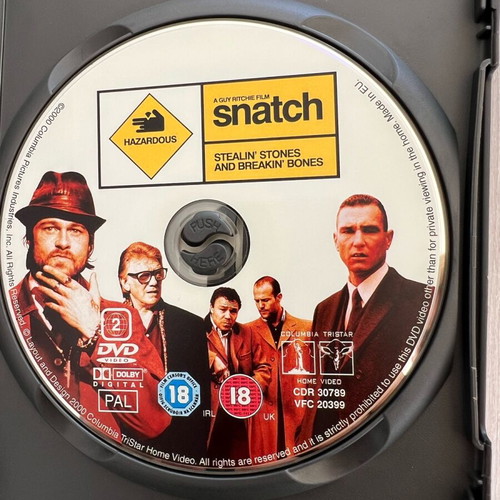 Snatch DVD used, no Greek subtitles