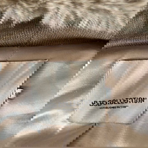 Κοντό παλτό από συνθετική γούνα BSB No 40 σαν καινούργιο, μπεζ