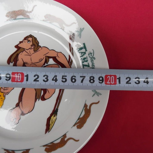 Porcelain children's plates Disney & Burroughs Tarzan, like new, set of three