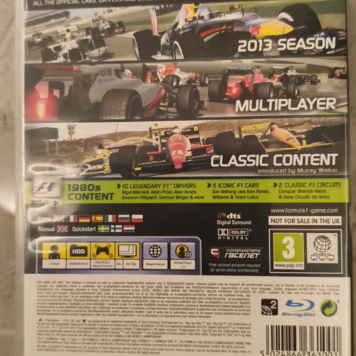 Formula 1 2013 PS3 game
