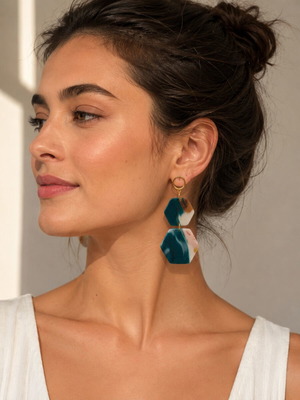 Handmade earrings from fimo multicolor, new