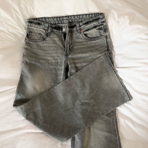 Monki low-rise grey denim jeans new