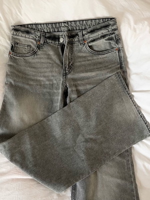 Monki low-rise grey denim jeans new