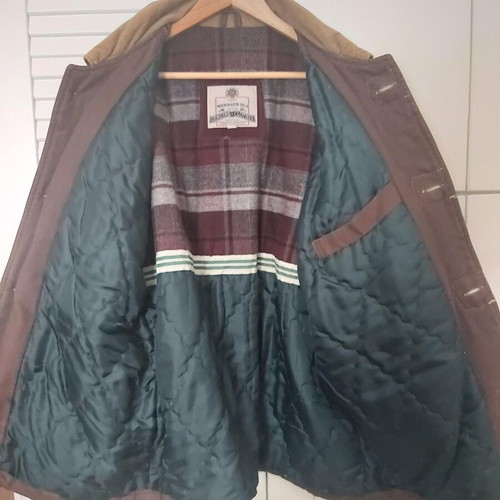 Classic jacket used, size L, beige and brown