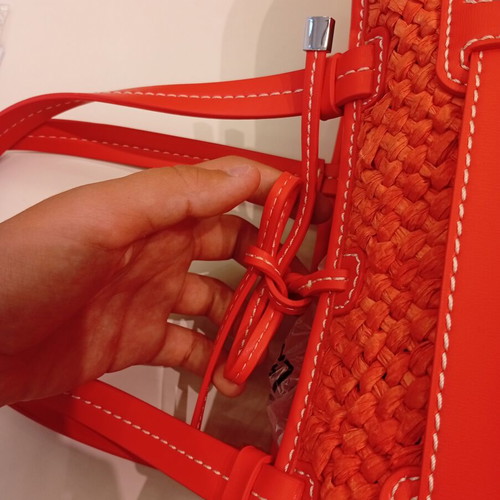 Armani Exchange straw beach bag new, red and beige