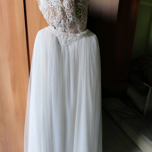 Wedding dress handmade like new, lace skirt and top with bodysuit