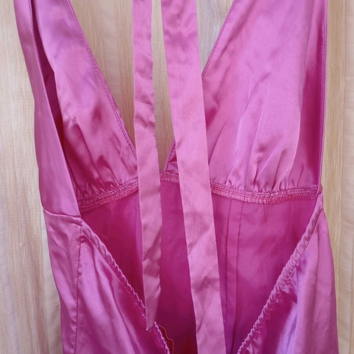 Marmarlady pink satin dress new, size M