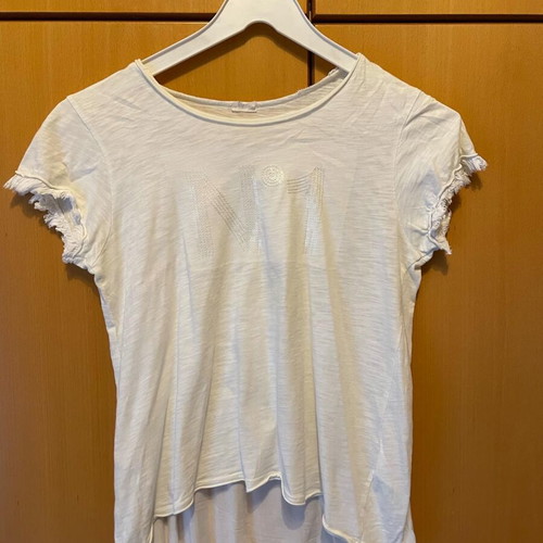White short-sleeve blouse like new, size S