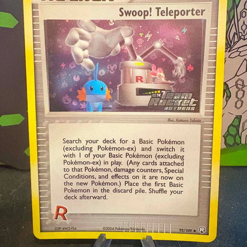 Swoop! Teleporter Team Rocket Returns Reverse Holo stamped card used