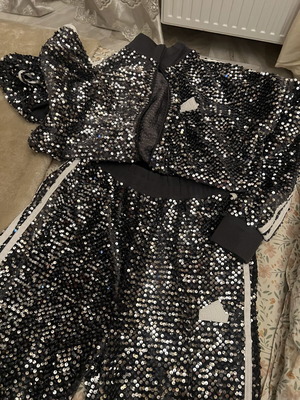 Adidas limited edition set like new, sizes S/M, black and grey