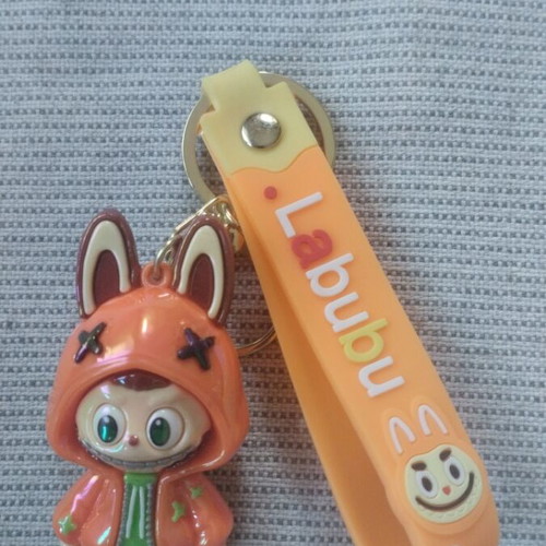 Labubu keychain new, orange