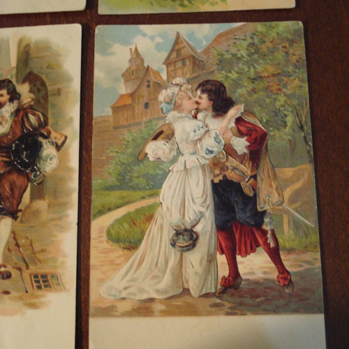 Embossed postcards used, pack of 7, from 1907
