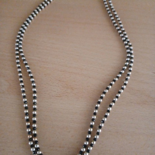 Long Necklace with Handmade Pearl Beads