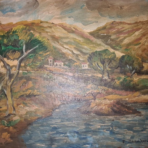 Spyros Papaloukas oil sketch on canvas new