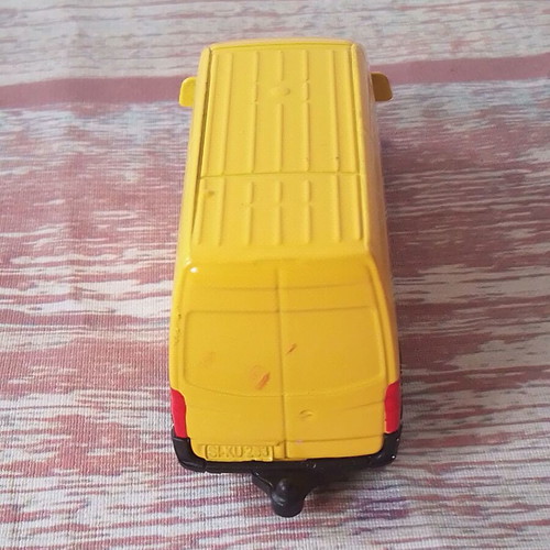 Metal DHL Mercedes Sprinter Van toy car used (siku)