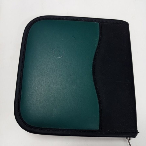 Small CD case used, 12 slots, black and green