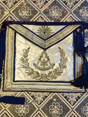 Past Master Masonic Apron 1965 Plato Lodge NY