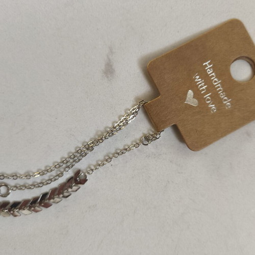 Anklet made of steel, new, adjustable strap