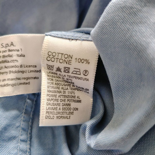 Fred Perry Cotton Shirt XL like new, blue, slim fit