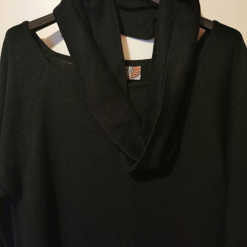 Attrattivo Black Knitted Mini Dress Size M Like New