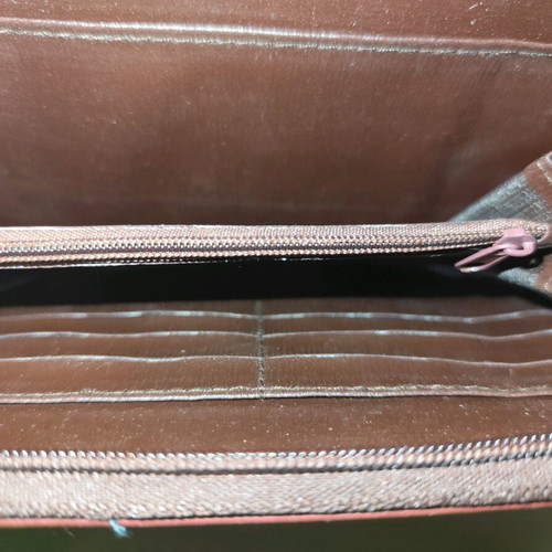 Leather personal organiser brown vintage new
