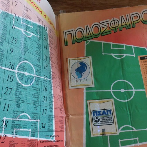Panini 97 Championship used, worn with 51 stickers missing