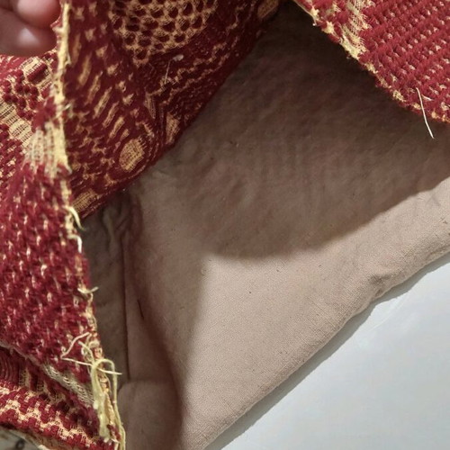 Woven wool pillow in traditional design like new, 57x47cm