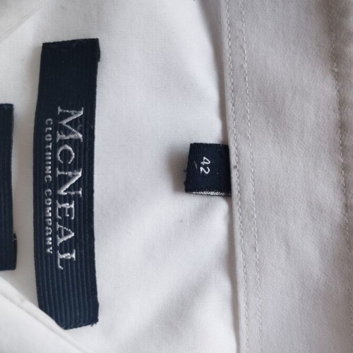 McNeal men's white dress shirt L, regular fit, cotton, easy iron