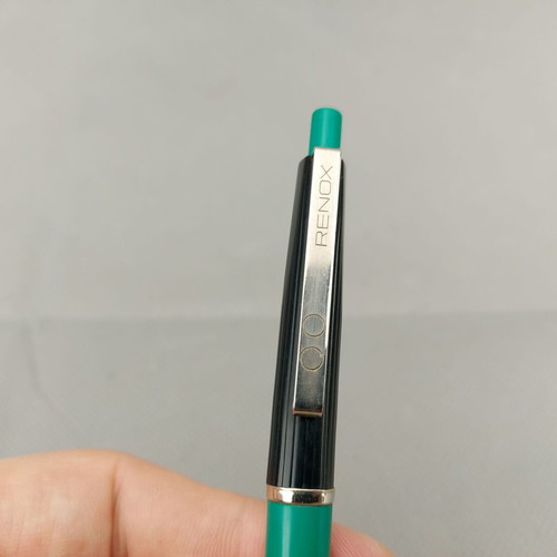 Renox vintage pen from Austria used, green and black plastic