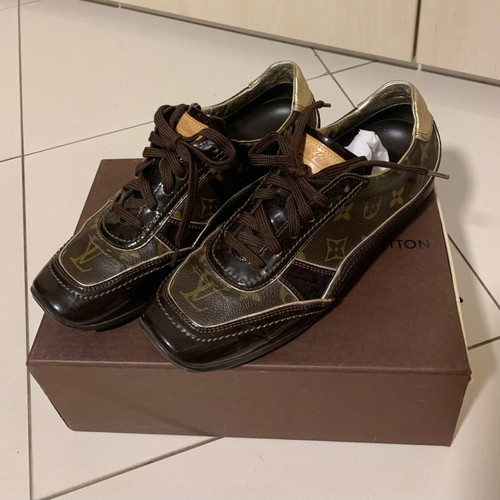 Louis Vuitton sneakers used, Monogram canvas brown, size 38.5