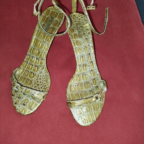 Exe women's sandals used, size 39, gold color, 6cm heel