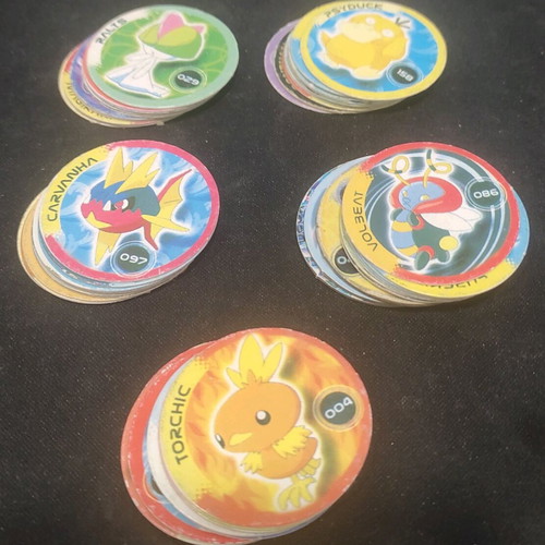 Pokemon small tokens used, set of 50 pieces