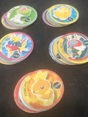 Pokemon small tokens used, set of 50 pieces