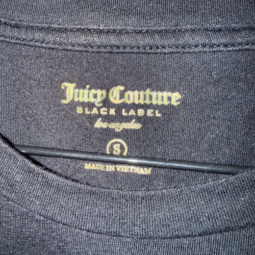 Juicy Couture Women's T-shirt like new, black and silver, size S