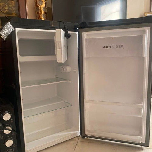 Hisense RR106D4CRF single door fridge like new, black, 82lt