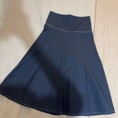 Denim skirt top set new with gold buttons