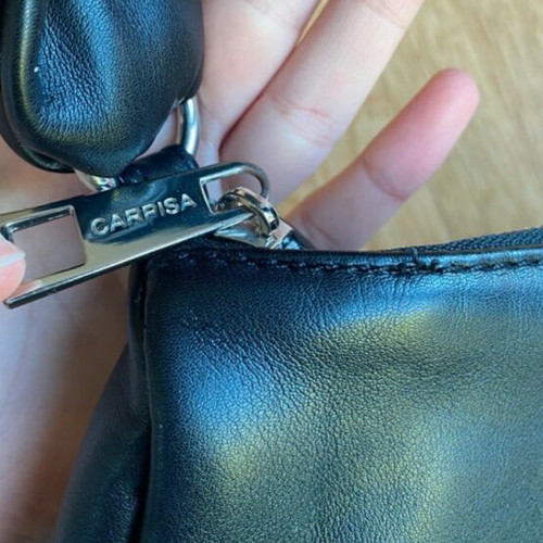 Caprice black ruched shoulder bag
