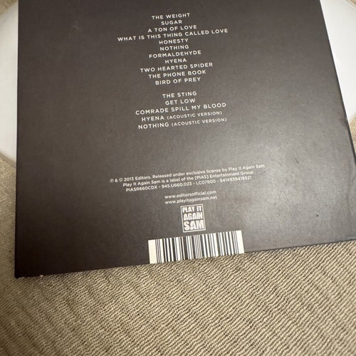 Editors The Weight of Your Love CD like new