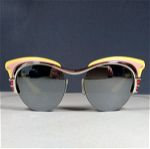 Prada SPR 60O 52mm 140 κίτρινο/ροζ Dixie Runway ρετρό γυαλιά ηλίου σε θήκη