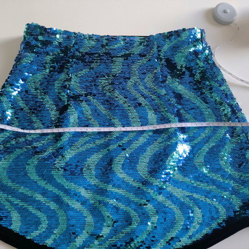 Zara mini skirt with sequins like new, blue and turquoise