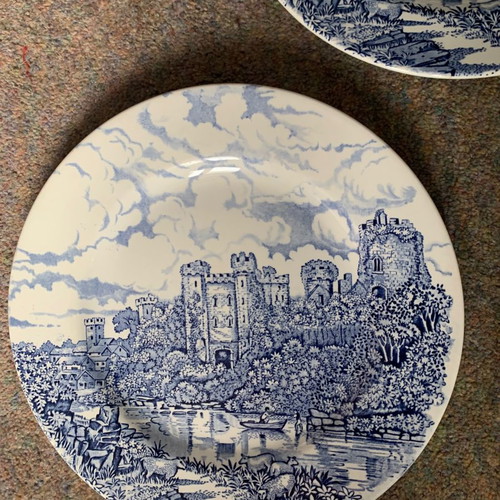 Staffordshire England Plates, pack of 3, hand engraved, 25 cm diameter