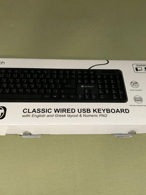 Logitech ενσύρματο πληκτρολόγιο, καινούργιο