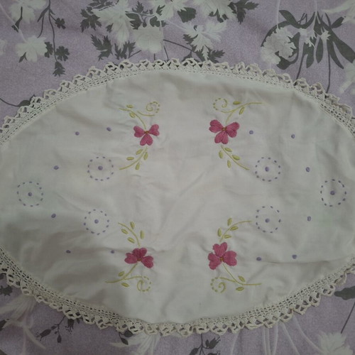 Handmade embroidered table runner