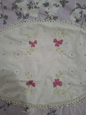 Handmade embroidered table runner