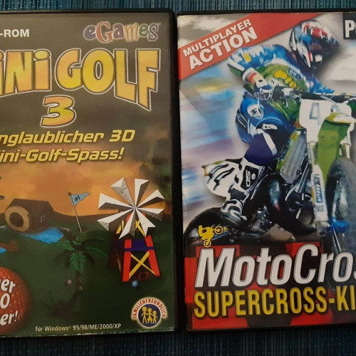 MotoCross and Mini Golf PC games used