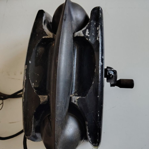 Vintage telephone used with crank, possibly military or service from 70s